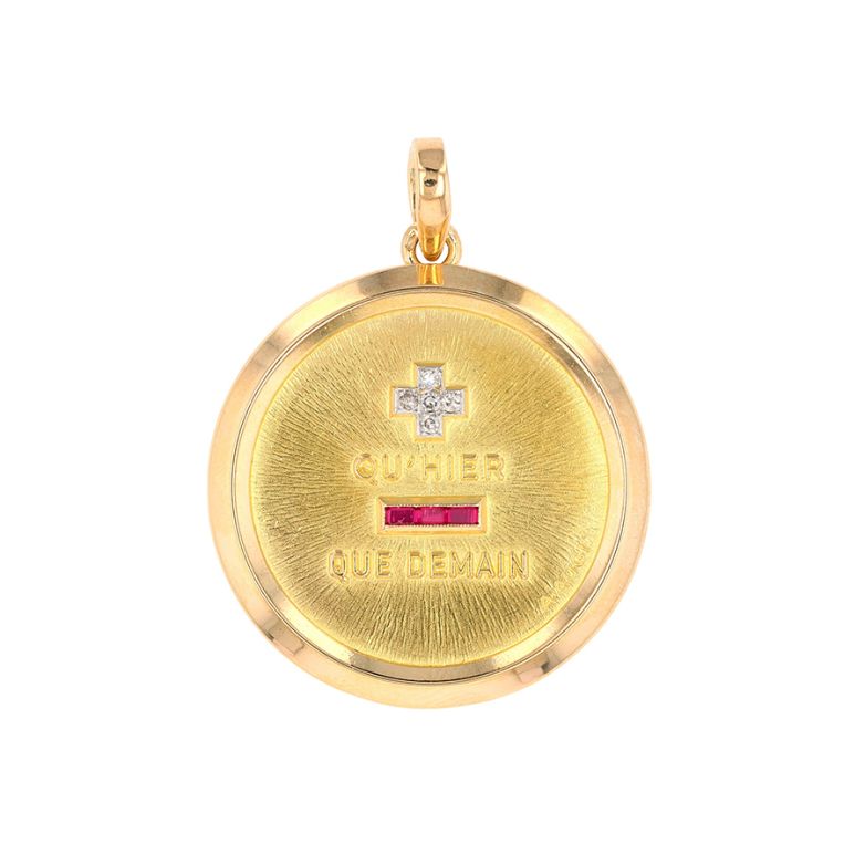 Médaille d'amour AUGIS vintage or jaune 14.21g Comme neuf -  reconditionné disponible sur Gemme Les Bijoux